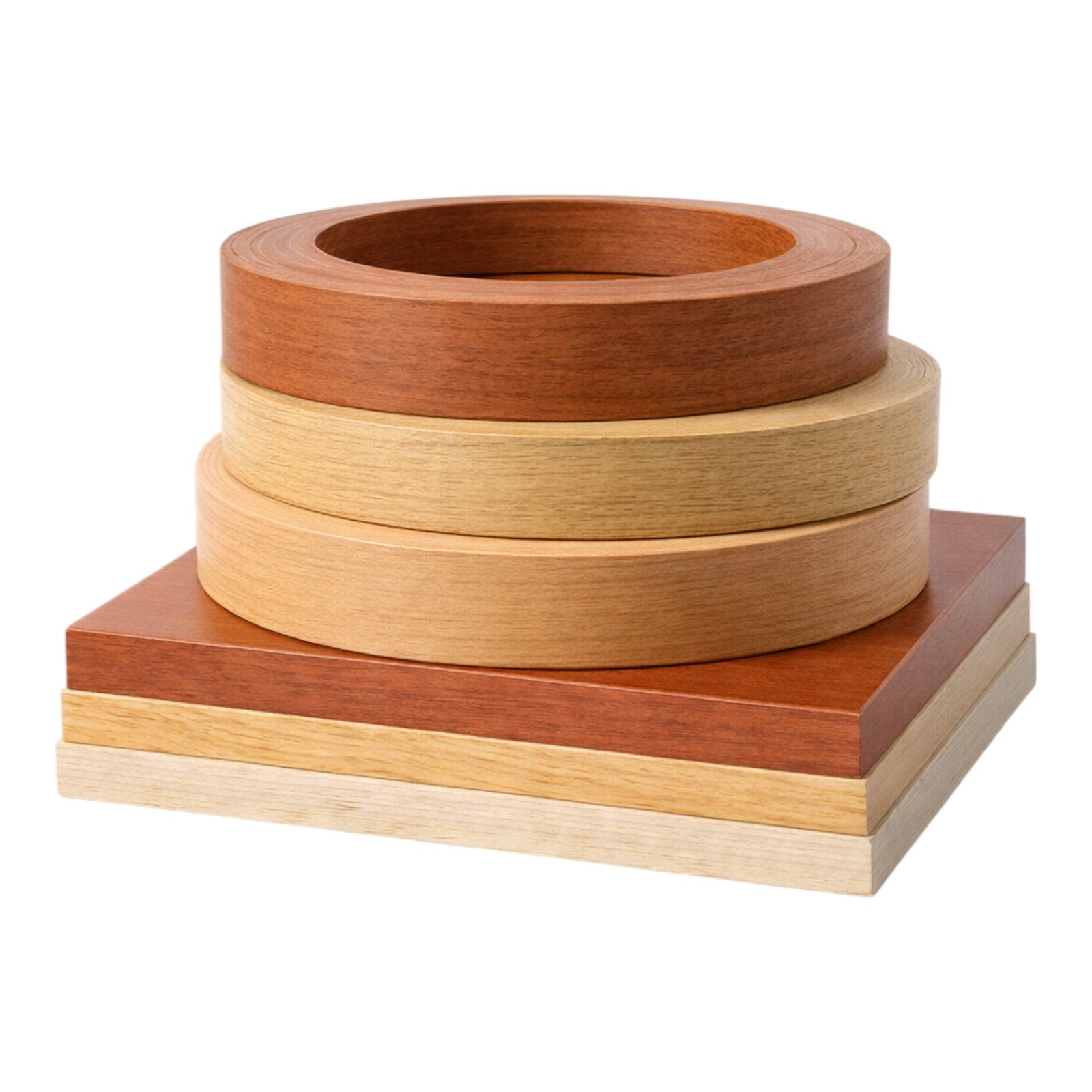 Laminate Edge Banding Coils On Sample Base For Color Matching