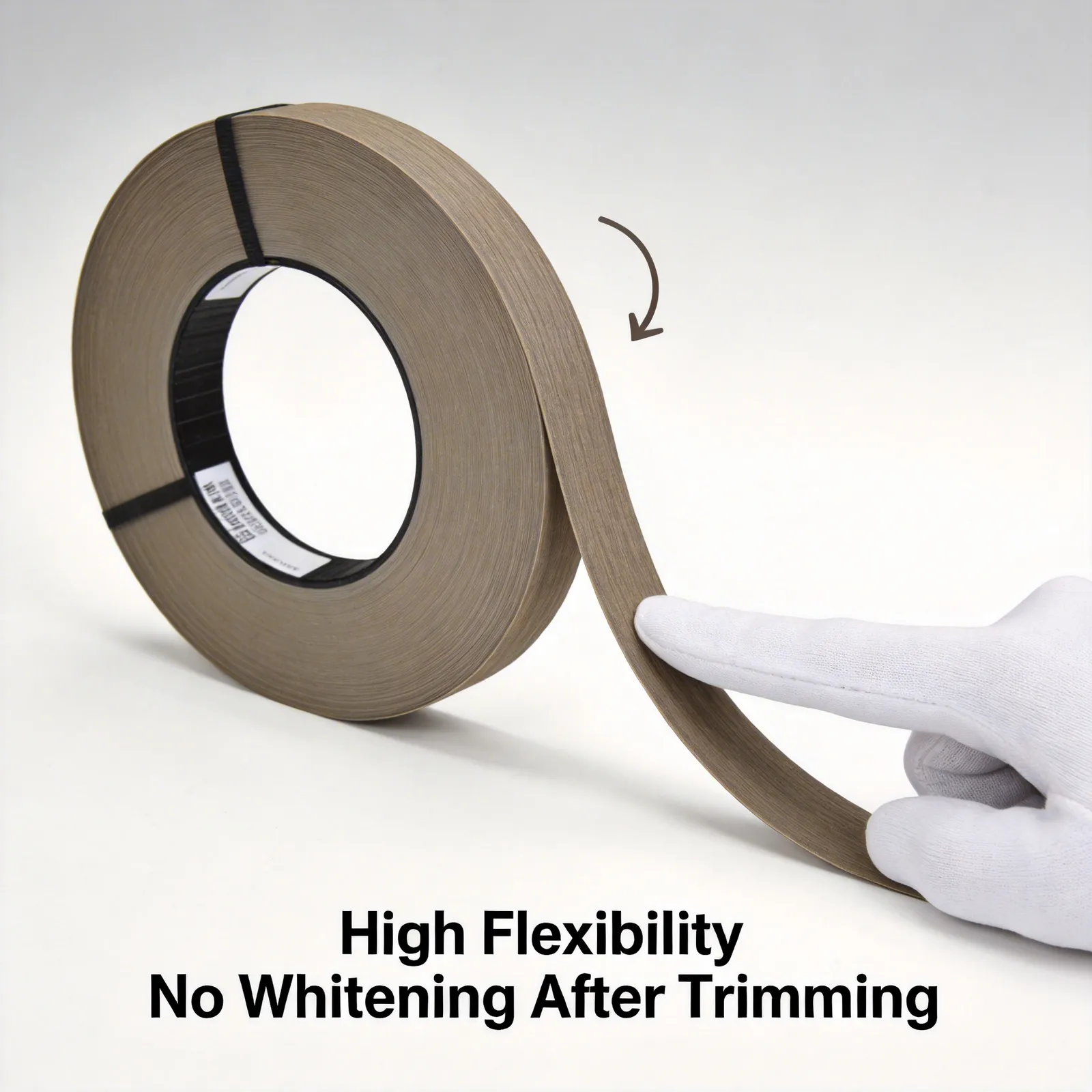 Abs edge strips high flexibility with no whitening after trimming for smooth cabinet edges