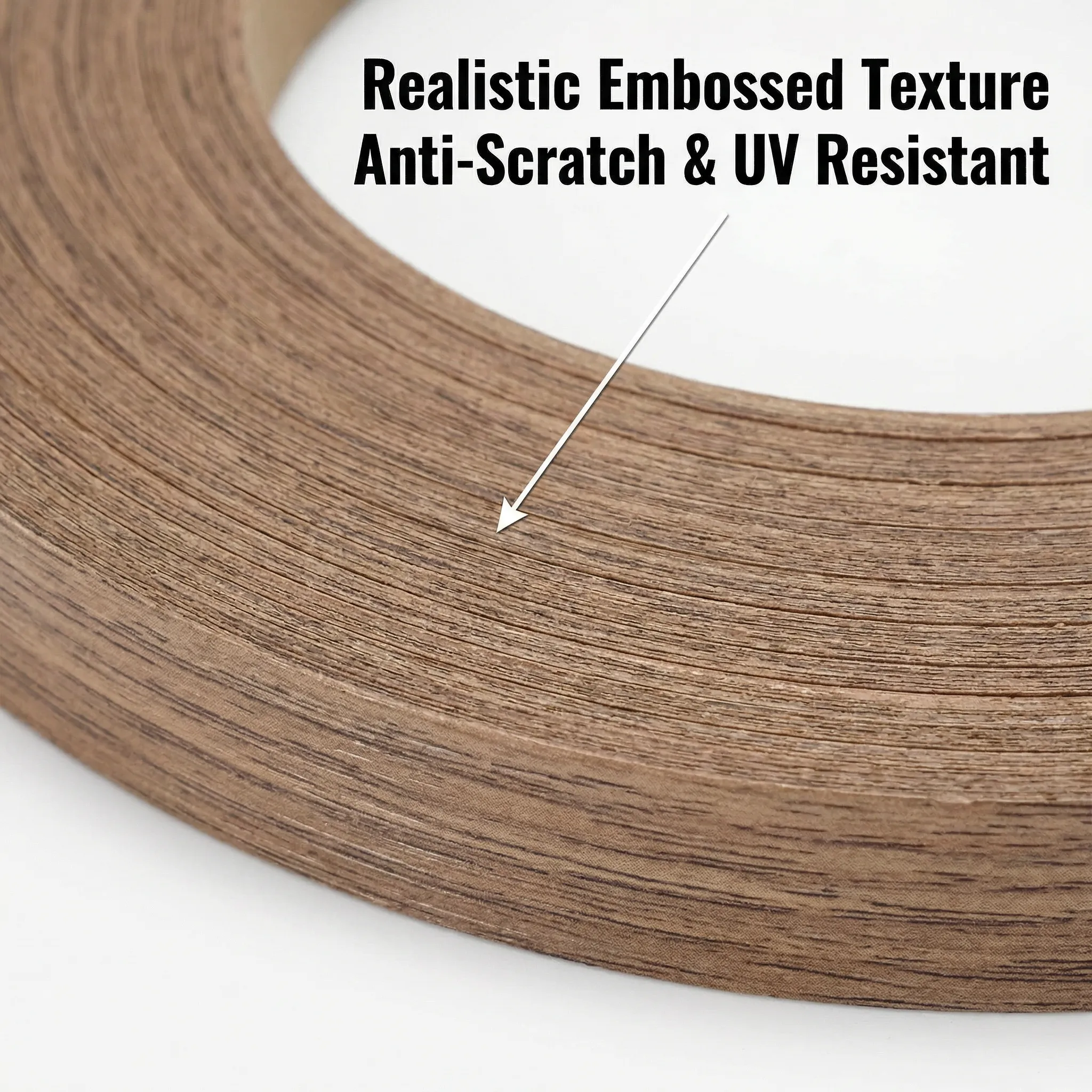 PVC edge banding color match for wood grain texture and finish, realistic look for cabinets and furniture panels