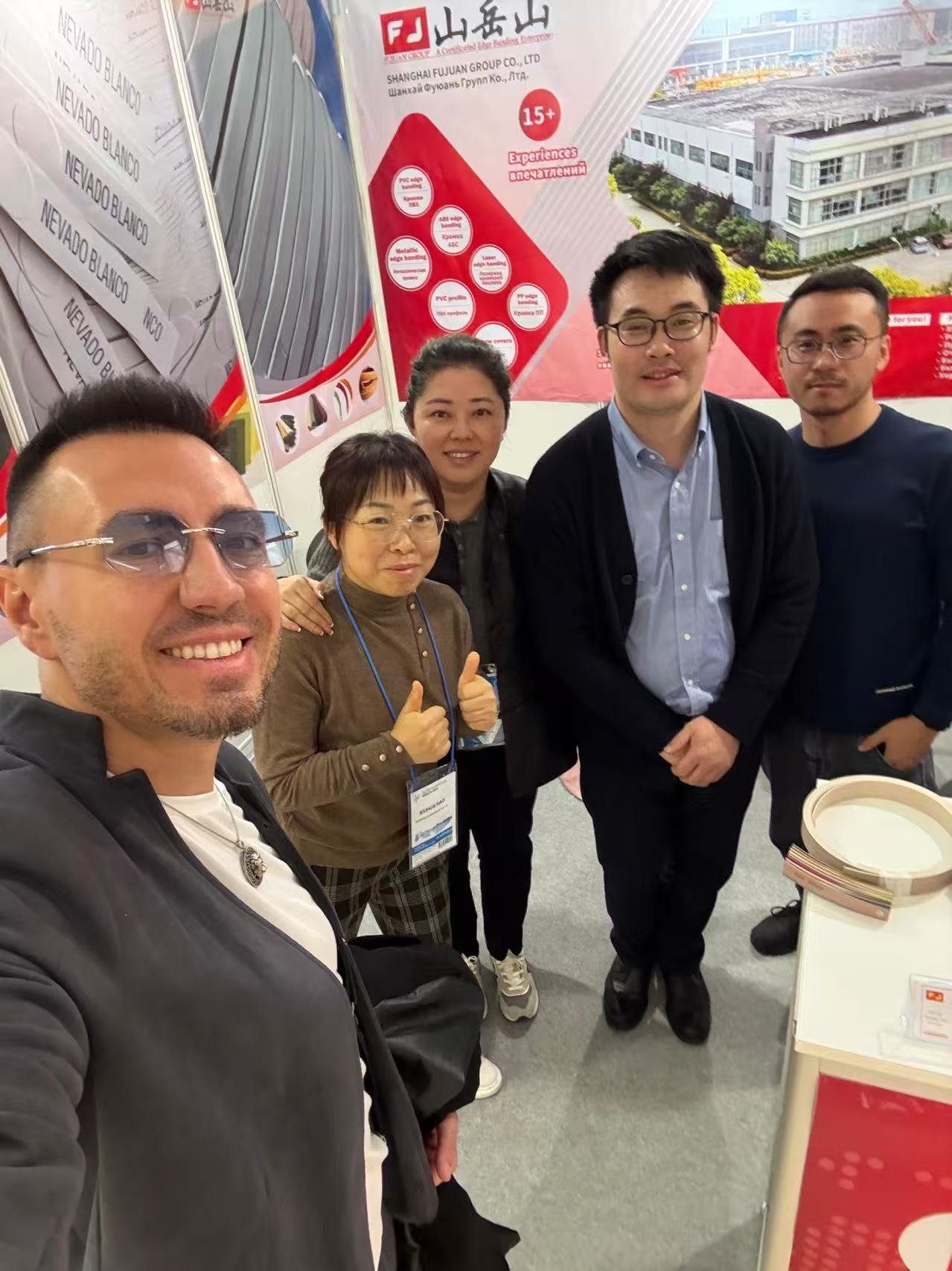 Fujuan Group exhibition stand - PVC edge banding manufacturer meeting B2B buyers