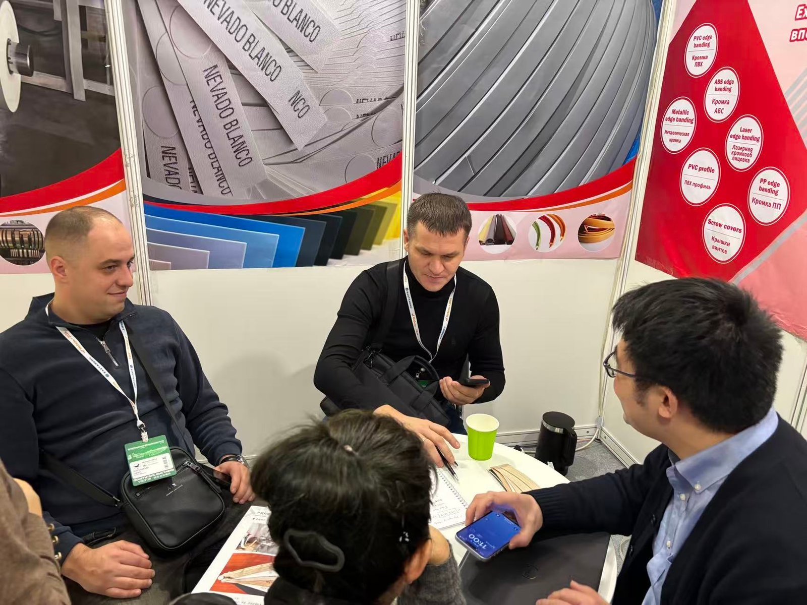 Fujuan Group exhibition stand - PVC edge banding manufacturer meeting B2B buyers