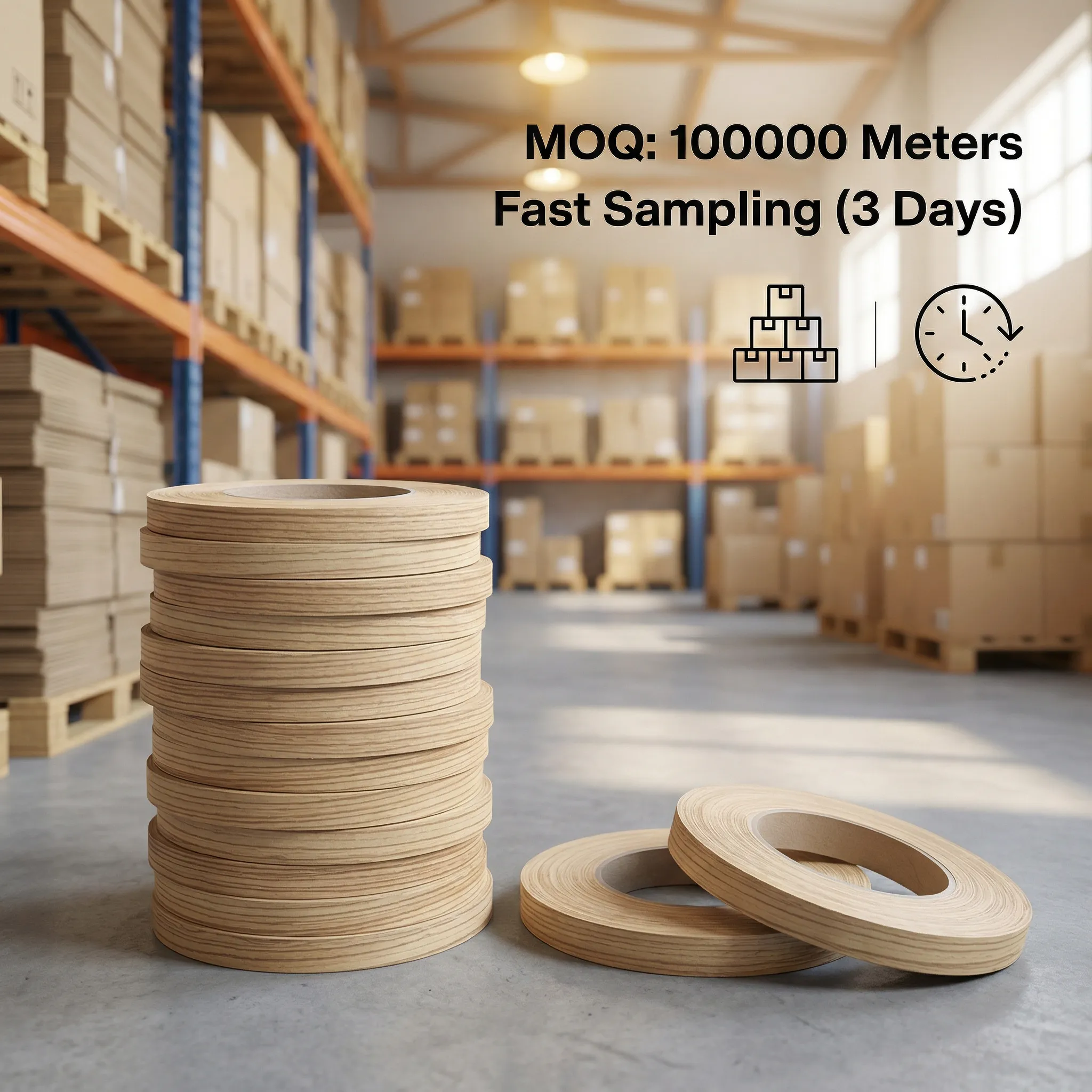 Custom Color Pp Edge Banding In Bulk Stock With Fast Sampling For Furniture Manufacturers