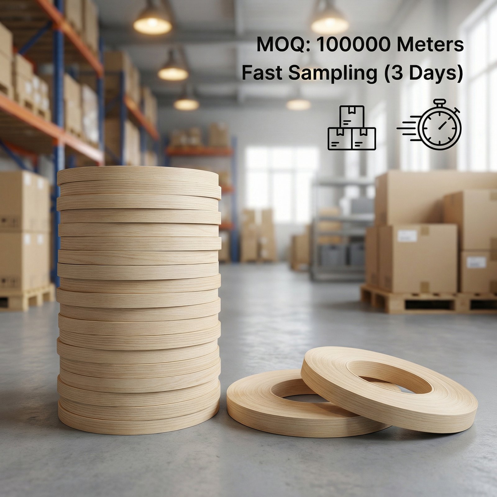 Custom color PVC edge banding roll for furniture panel edging