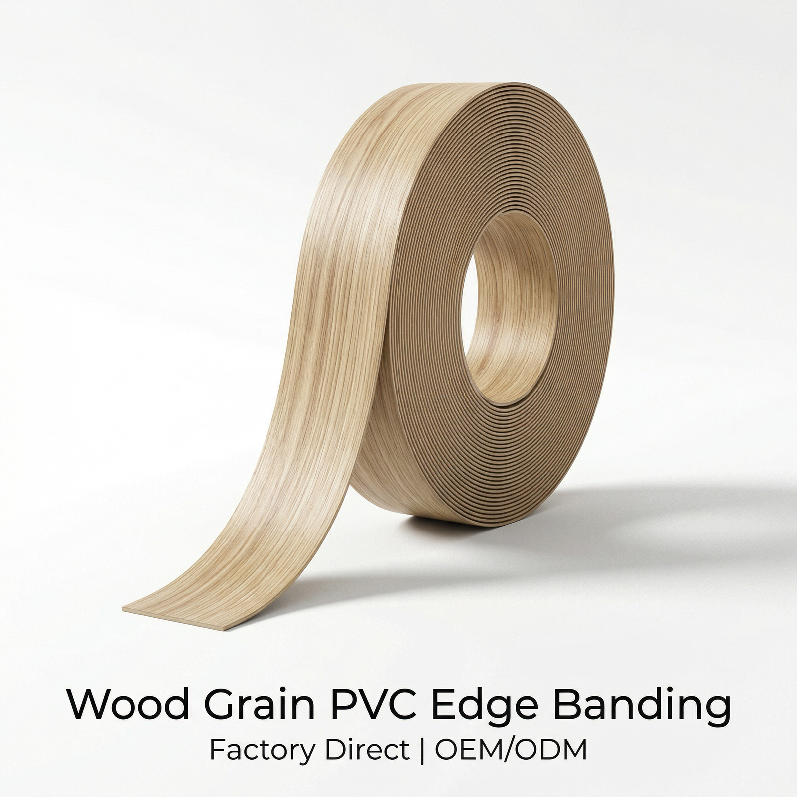 Factory production of custom edge banding for cabinets