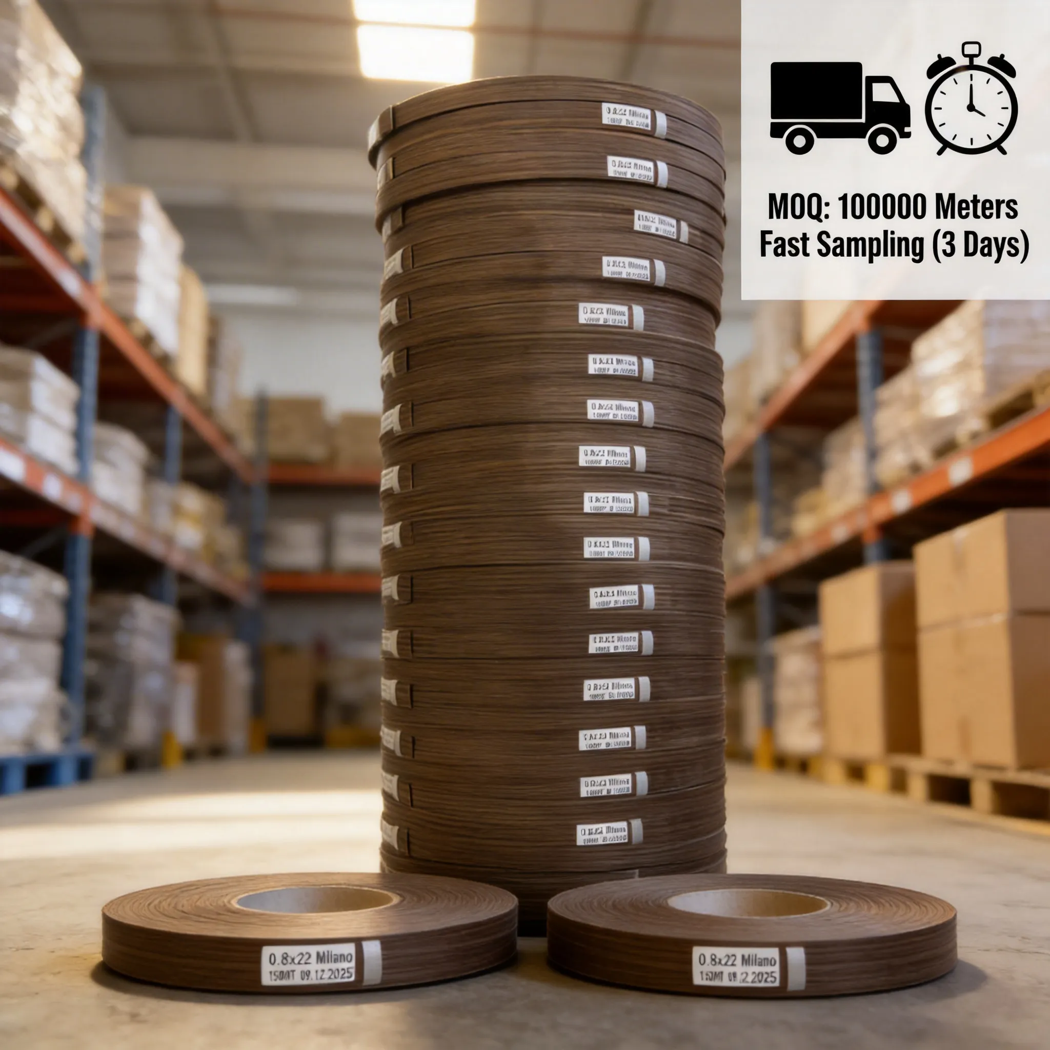 High Volume Pp Edge Banding Large Stock For Repeated Furniture Manufacturing Orders