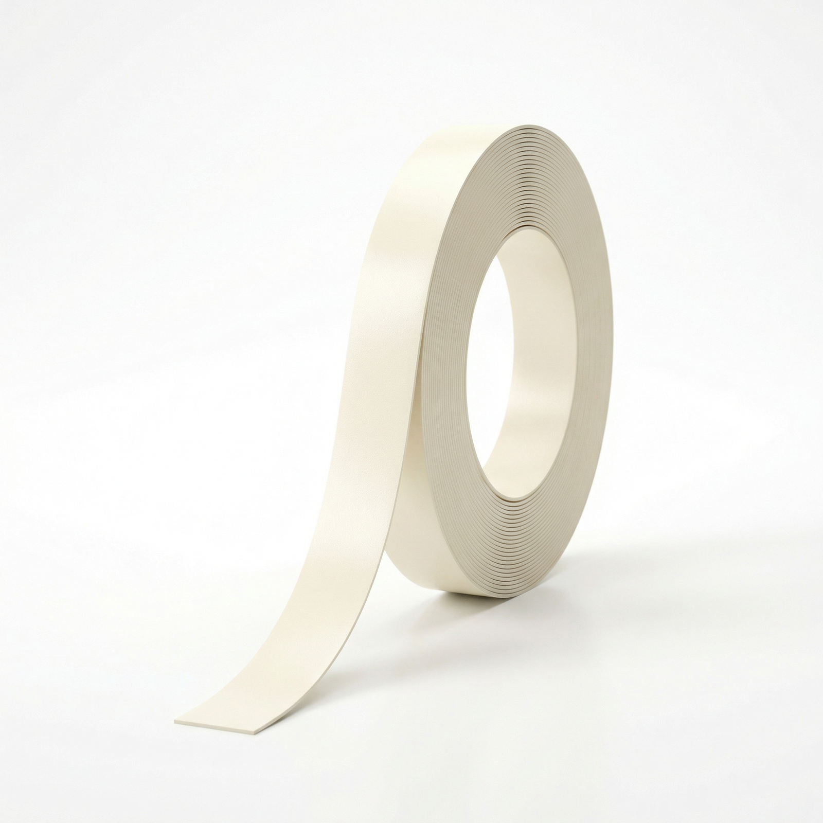 Industrial PVC edge banding supplier cream white roll display