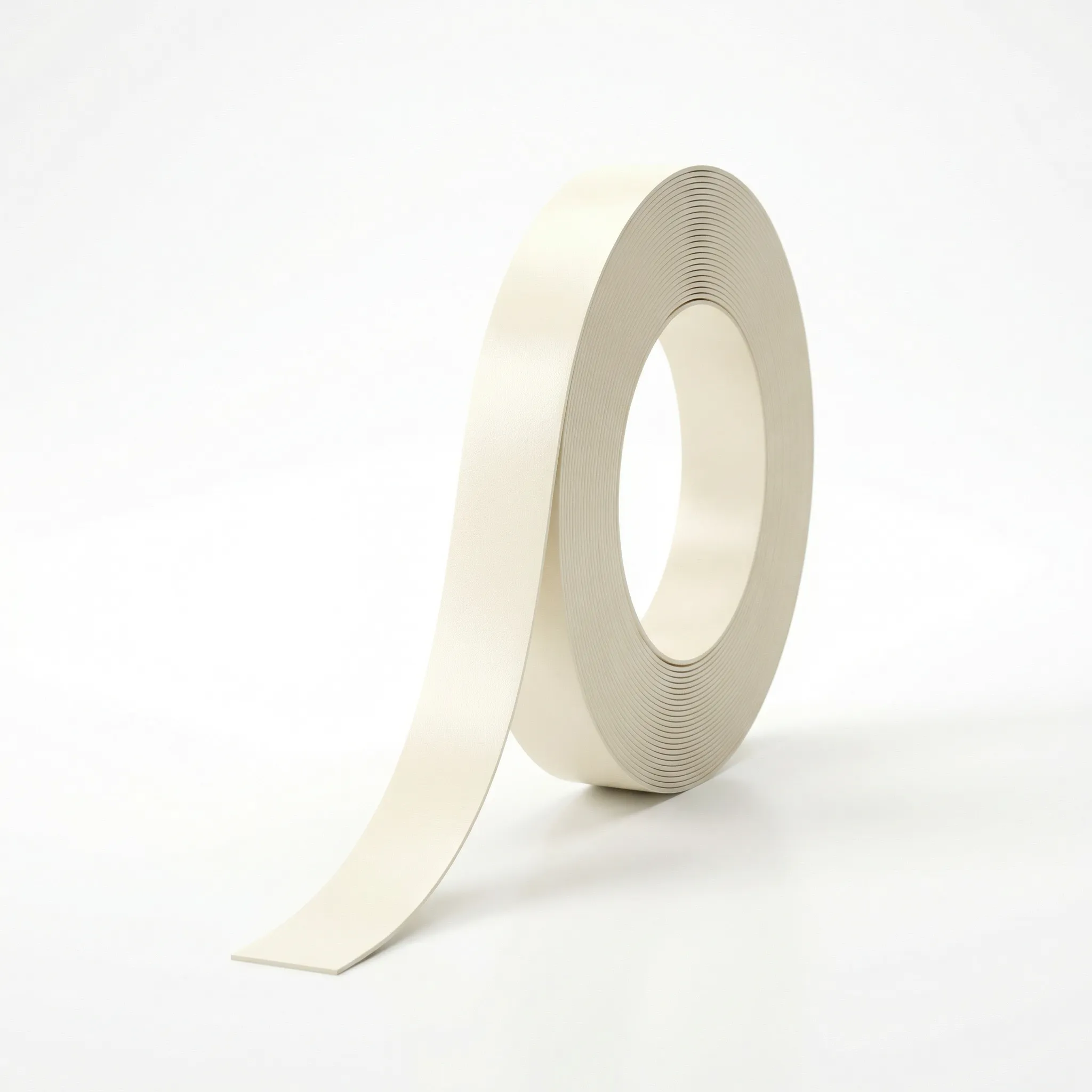 Industrial PVC edge banding supplier cream white roll display