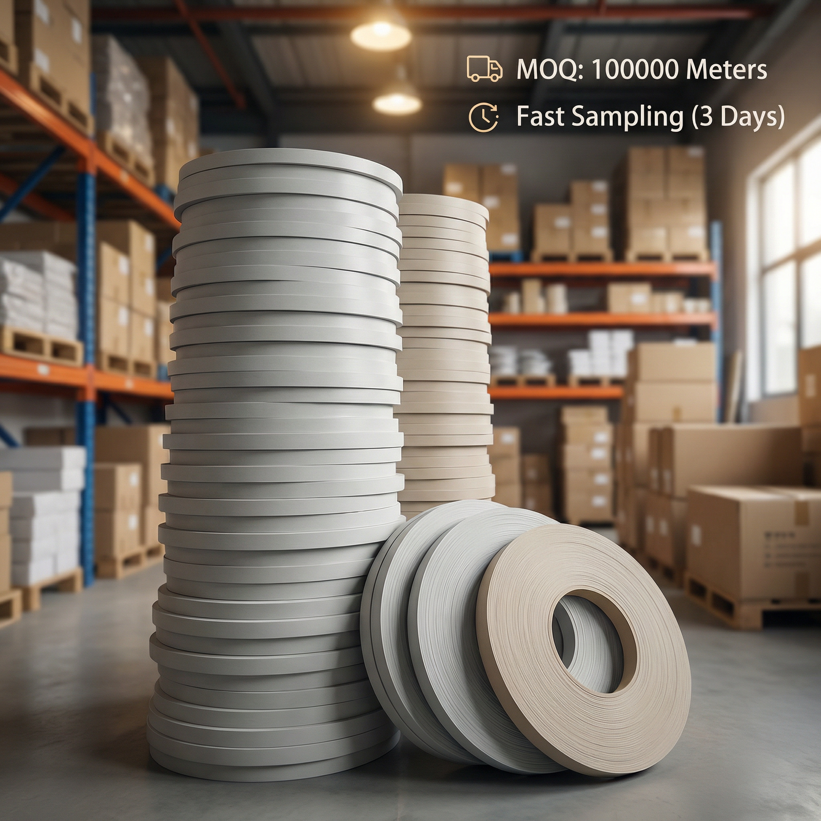 OEM PVC edge banding roll for furniture panel edging