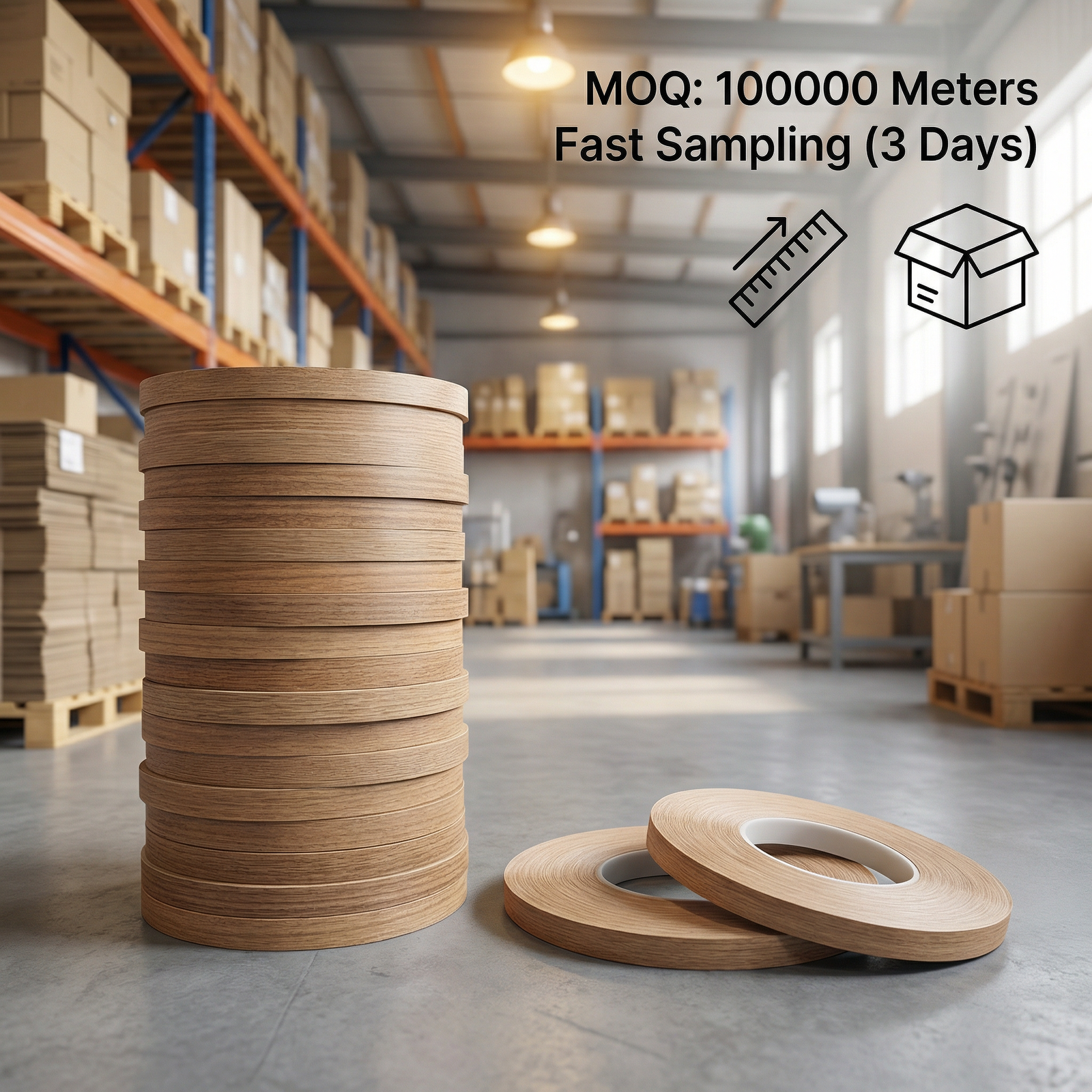 Pp Edge Banding Factory Roll Supply For Furniture Panels And Cabinet Edge Finishing