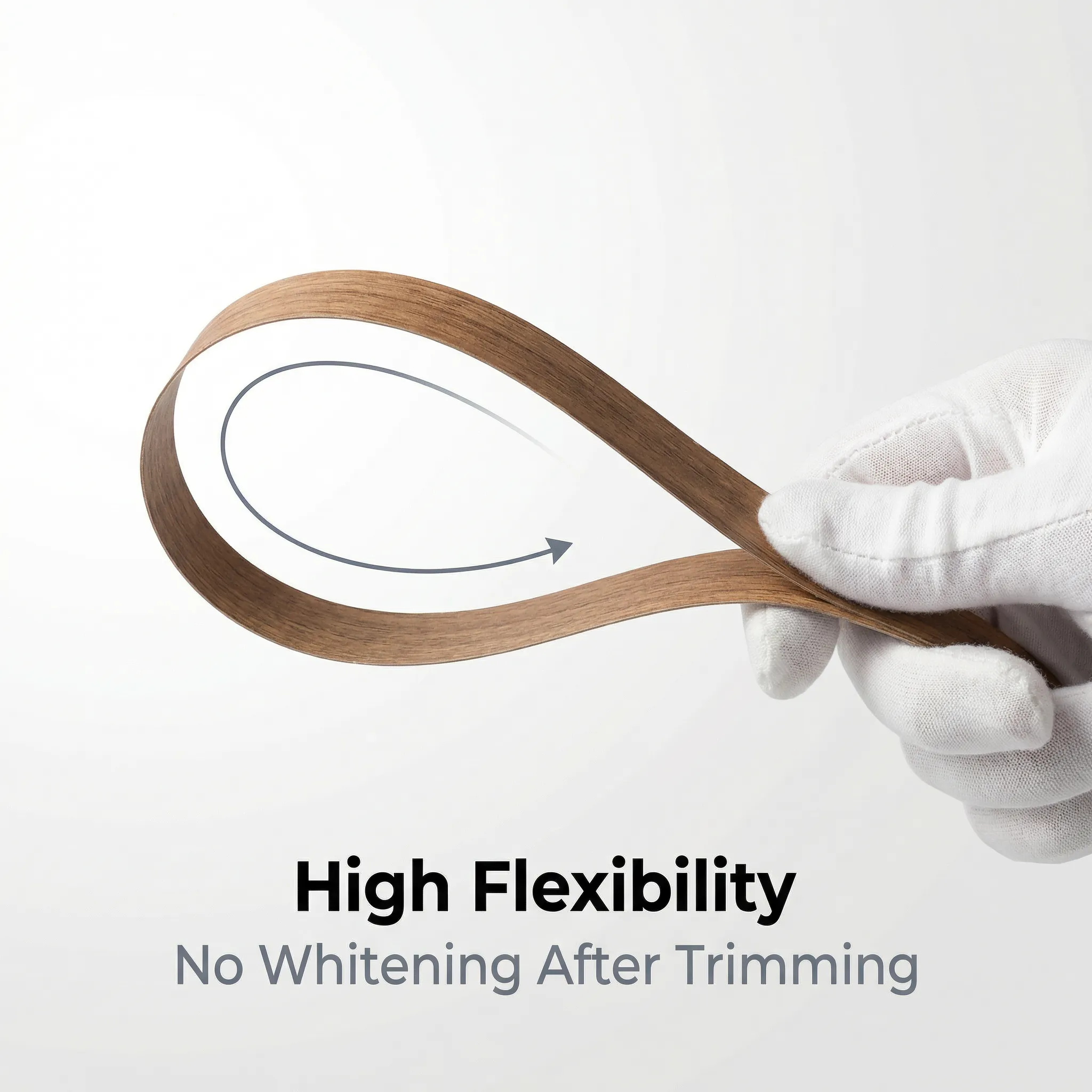 Pp Edge Banding Factory Material Showing Smooth Bending And Clean Trimming Performance