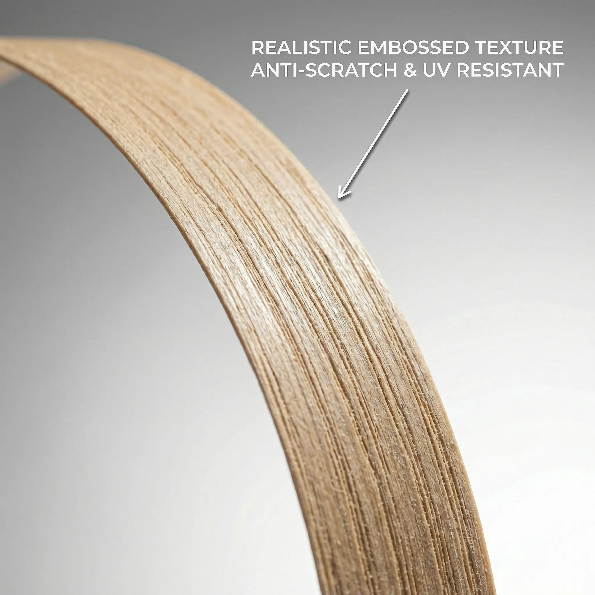 Pp Edge Banding Made To Order With Embossed Wood Grain Texture Anti Scratch And UV Resistant Surface