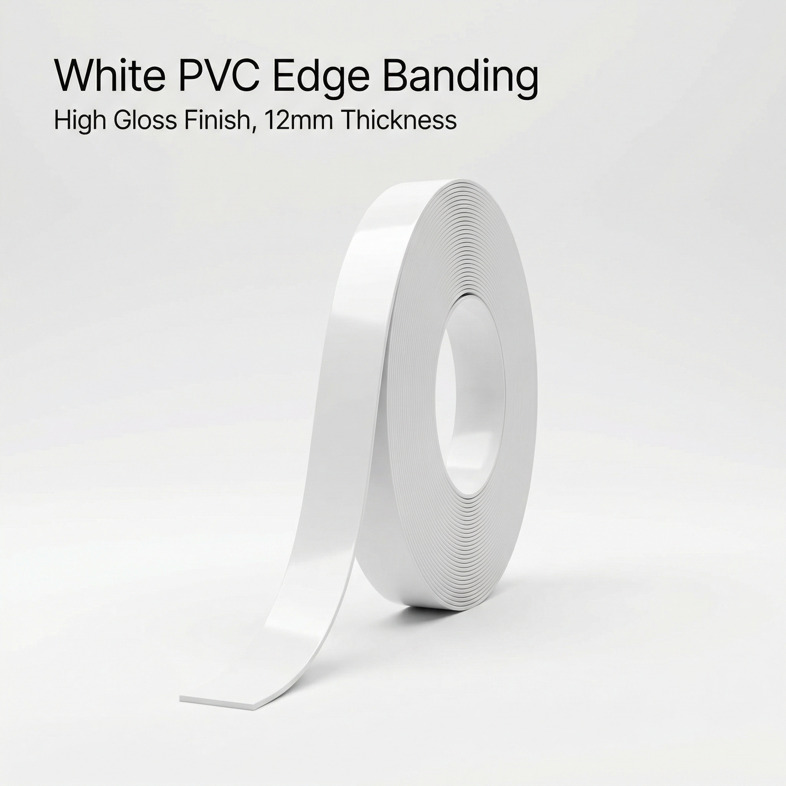 PVC edge banding manufacturer white edge banding roll display