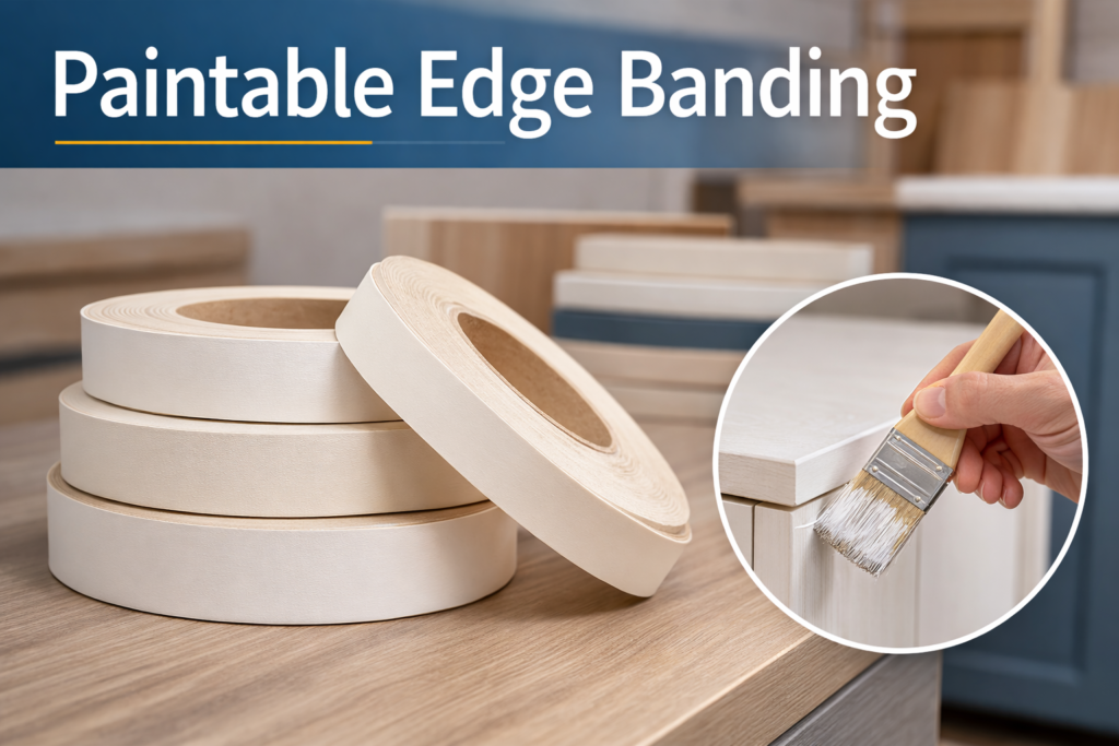 What is paintable edge banding for cabinets and furniture