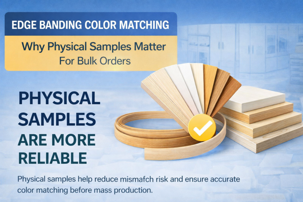 Why Physical Samples Matter For Edge Banding Color Matching 4K Banner