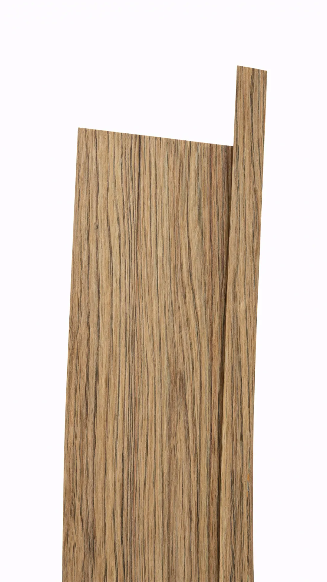 Fujuan linear teak wood grain edge banding, highlighting distinct vertical stripes for stylish wardrobe and cabinet panels.