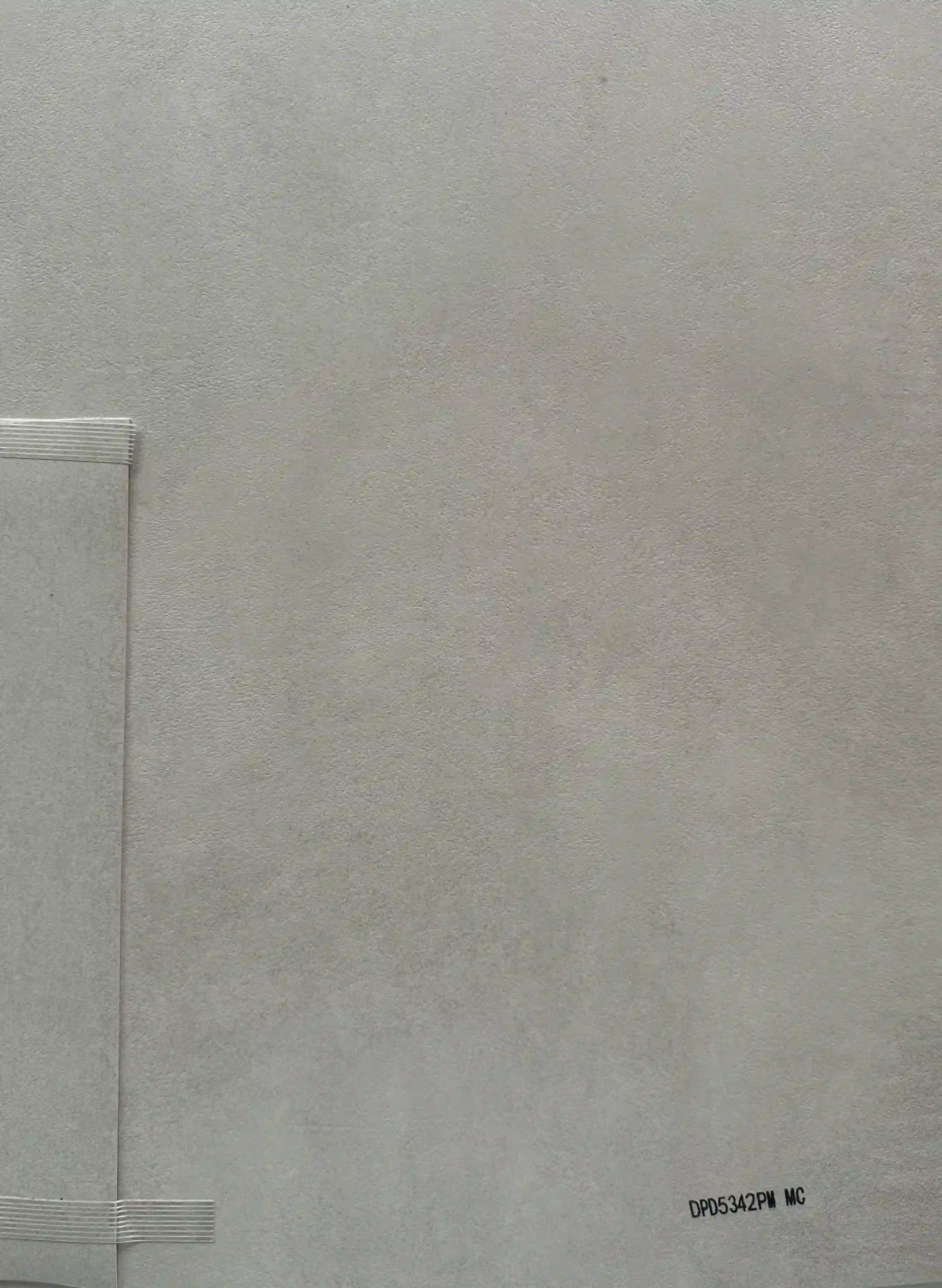 Warm light grey solid board sample with matching edge banding strip for custom interior furniture boards DPD5342PM MC