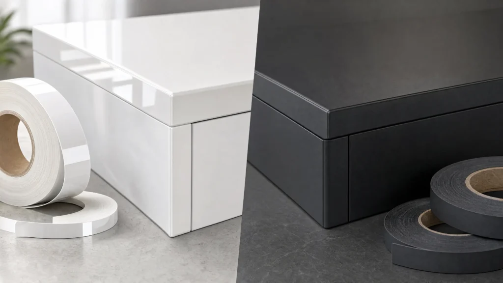 Featured image for high gloss vs matte edge banding guide