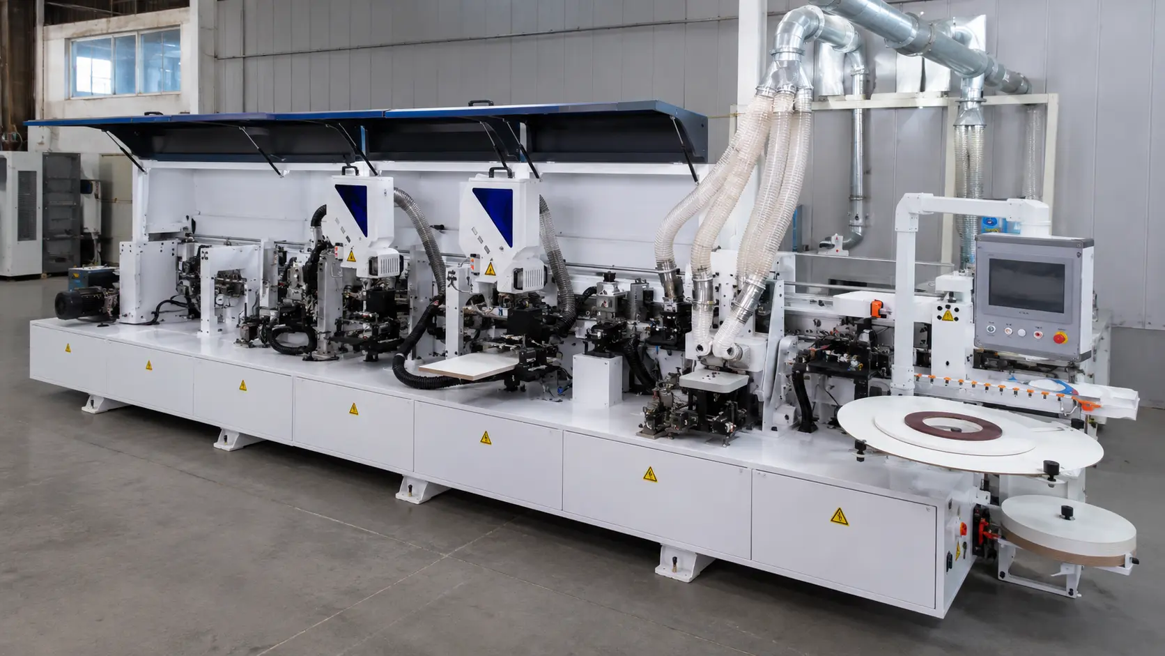 Automatic PVC edge banding machine overview for cabinet production